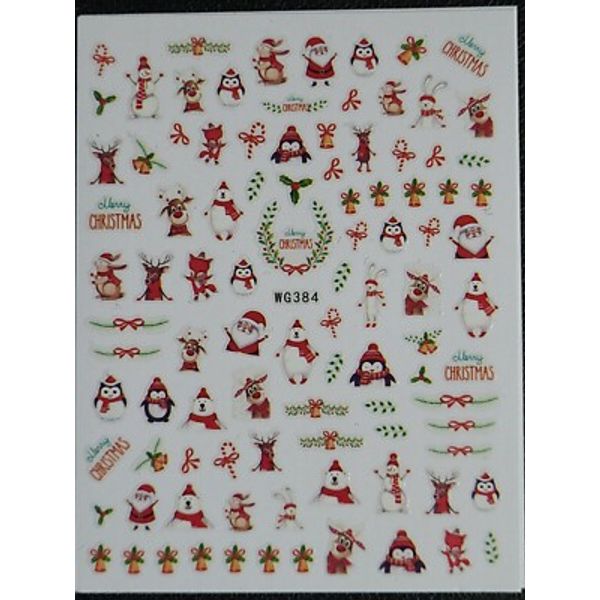 Christmas Holiday Nail Art Stickers