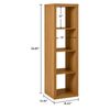 4-Cube Vertical Storage Organizer, Light Honey