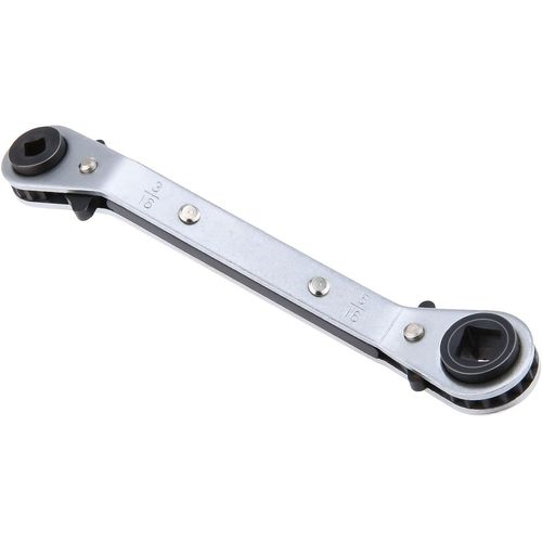 gohantee Ratchet Spanner Square 4-in-1 Ratchet Wrench, CT-122C Bend Wrench HVAC Service System Port Valve Flip Refrigeration