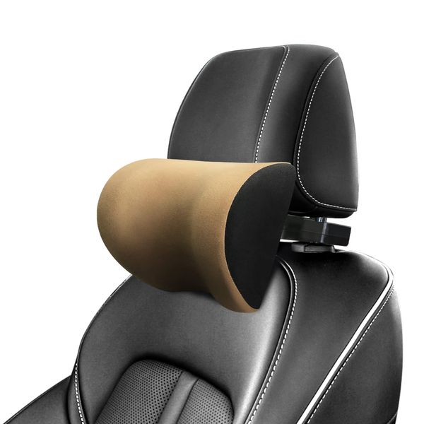 HSWT Car Headrest Pillow Support - DIY Position Adjustable Car Neck Pillow for Car Driving,Ergonomic Memory Foam Car Pillow for Sleeping Head Rest for Car Seat Kids Adults Neck Pain Relief