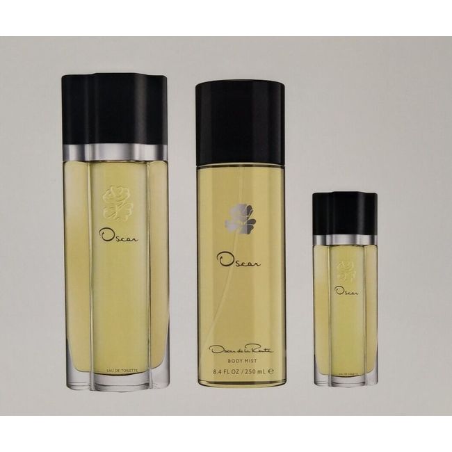 Oscar de la Renta For Women 3pc Perfume Gift Set 3.4oz EDT 0.5oz EDT 8.4oz Mist