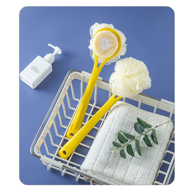 Bath Brush Back Scrubber Long Handle Soft Bristle Double-sided