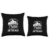 The Trail Looked So Flat on the Map Camping Lovers Hikers Throw Pillow