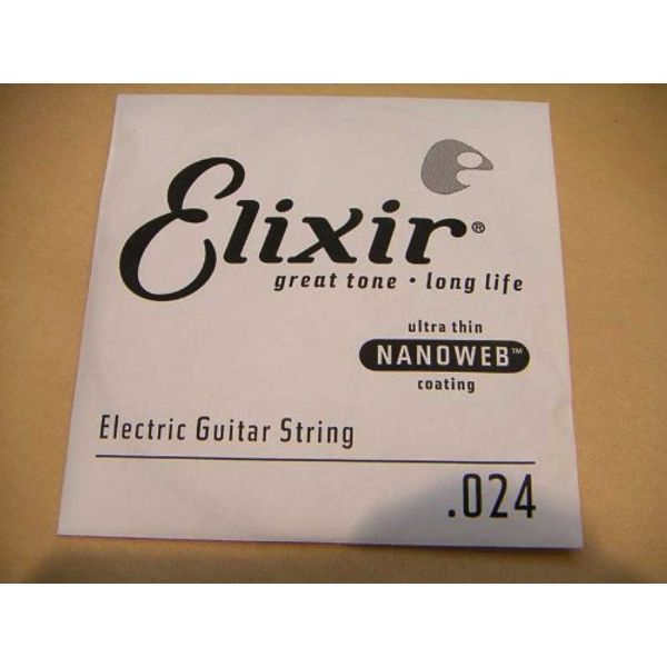 Elixir .024 Rose String 1 Piece Coated Nano Web Elixir Electric Guitar Strings Wound Strings