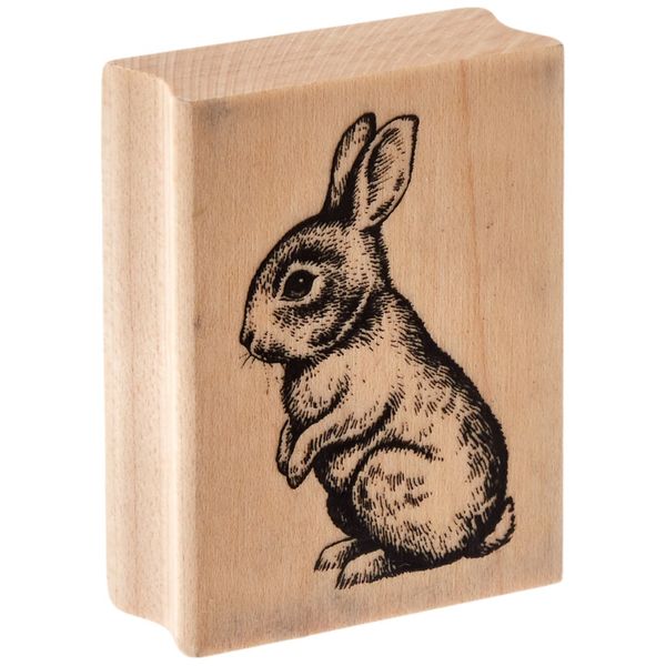 Inkadinkado Baby Bunny Wood Stamp for Easter Cards and Scrapbooking, 2.25'' W x 1.75'' L