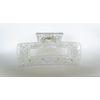 Generic Rectangle large clear transparent white flower acrylic hair claw clip