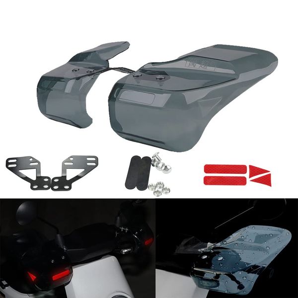 NY Knuckle Guard Hand Shelter for Motorcycles, Latest Design, Left and Right Set, Longer Design, Handle, Windshield, Cold Protection, Stone Stepping Prevention, Rain Cover, Universal Use, For Motorcycles and Scooters