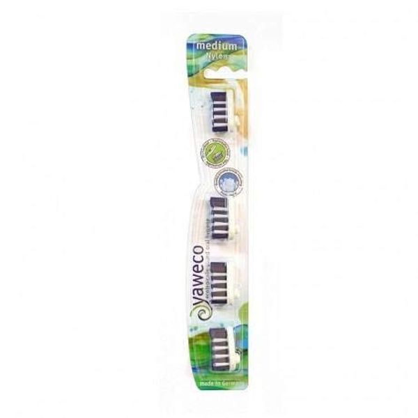 yaweco - Refill Pack Replacement Brush Heads Medium Pack of 4 - Pack of 6