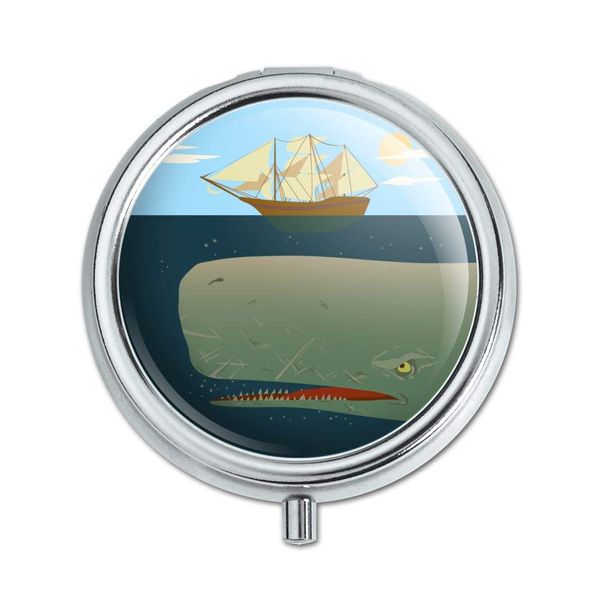 Sperm Whale Under Ship Pill Case Trinket Gift Box
