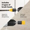 [4 Pack] .75 W Drill Brush Attachment Set - 2 Tapered & 2 Flat