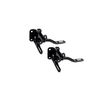 QCAA Self-Locking Gate Latch, 2-1/8",Steel, Black, 2 Pack, Made in Taiwan