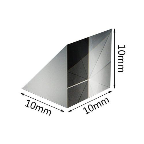 Rebuku Optical Glass Triangular Prisms Right Angle Isosceles Prism Lens Optical K9 Glass Material Tester (10 Mmm10mm x 10 mm)