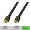 Small Flat Type HDMI Cable, 6.8 ft (2.0 m), Supports 4K and 60Hz