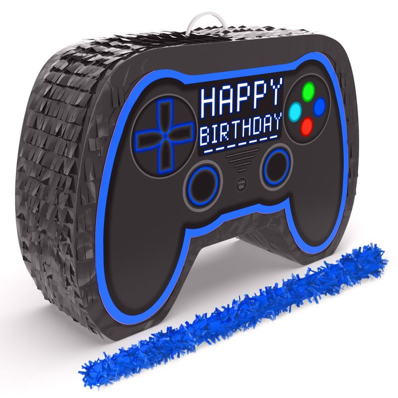 Blue Video Game Controller Piñata (Small Stick Included) 17”x11”x 3 ...