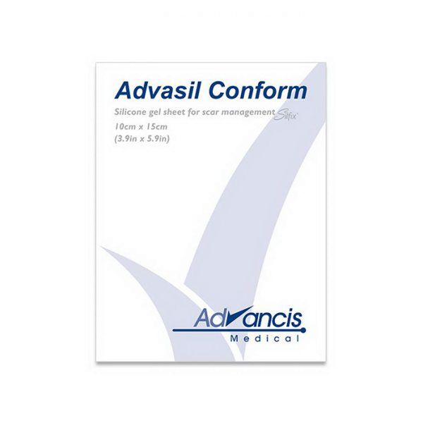 ADVASIL CONFORM SILICONE GEL SHEET FOR SCARS 5 PCS 10CM X 15CM - 10CM X 15CM