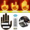 Finger Gesture Light with Remote LED Car Back Window Sign Hand Light Xmas Gift