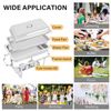New 6 Pack of Stainless Steel Rectangular Chafing Dish Full Size  8 Quart 