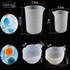 S.fields.inc Resin Tools Set Measuring Cup Mold Silicone Toning Palette 8 Piece Set