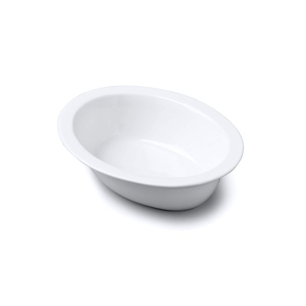 Wm Bartleet & Sons Traditional Porcelain Individual Serving Oval Pie Crust Dish, 19cm – White, T266