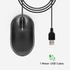 Dynamode Wired USB 2.0 Computer Mouse - 1000 DPI Ambidextrous Optical Mice with 3-Buttons & Scroll Wheel Compatible with Windows PC, Desktop, Laptop, Mac - Black Plug & Play PC Mouse with 1M Cable