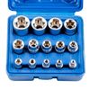 Qnkaa Female E Star Torx Socket Set E4-E24 E-Torx External Socket Insert Nut 14pcs