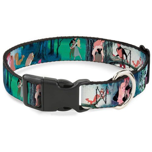 Buckle-Down Plastic Clip Collar - Sleeping Beauty Woods Scenes - 1.5" Wide - Fits 16-23" Neck - Medium