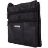 Ladies/Womens Small Leather Cross Body/Shoulder Bag with Multiple Features - Black
