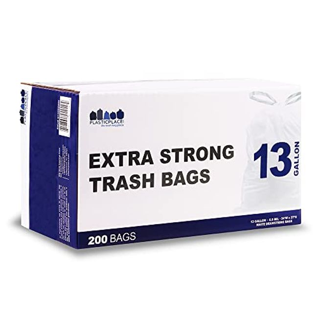 Plasticplace 20-30 Gallon Trash Bags, Clear (100 Count)