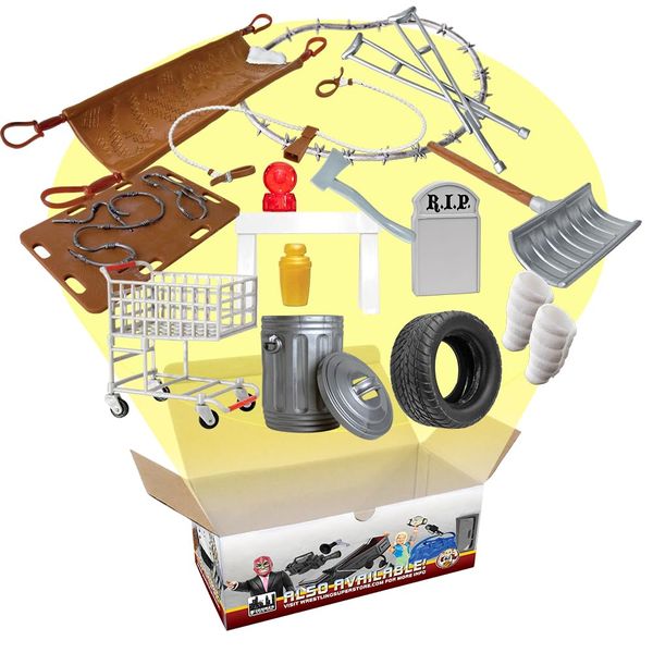 Street Fight Match Accessory Set for Wrestling Action Figures