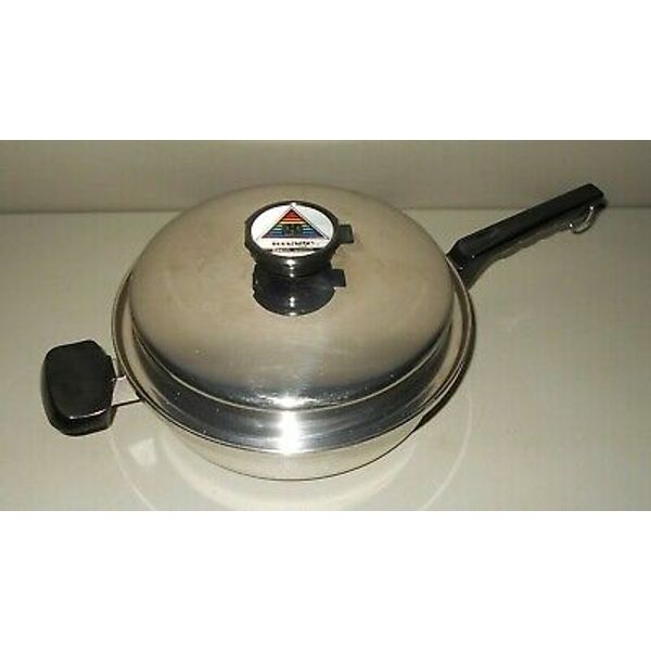 Image Health Systems 10" Skillet Fry Saute Pan Stainless Steel USA Vapo Vent Lid