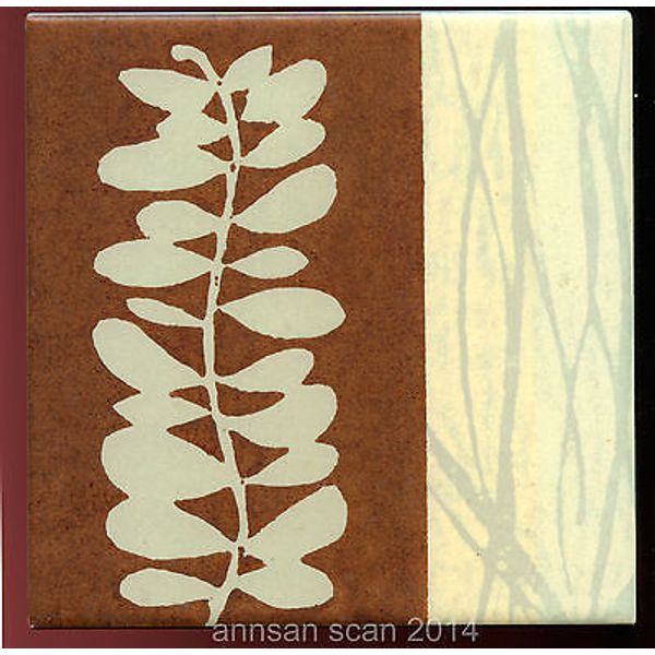 WOODLANDS by artist Bonnie Mineo  reproduced on ceramic wall tile Tree leaves