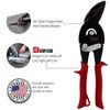 MIDWEST Blackout Series Aviation Snip - Left Cut Offset Tinner Shears, Made in the USA - MWT-6510LO