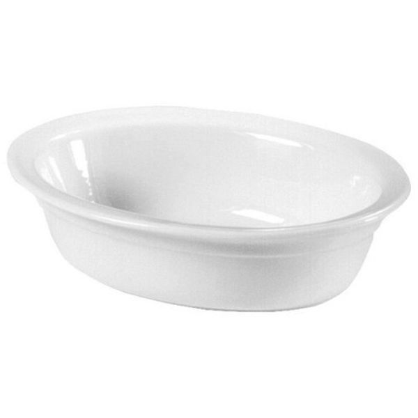 Genware Royal Lipped Pie Dishes 17.5cm - Pack of 6 | White Dish, Porcelain Dish, Porcelain Cookware - Oven to Tableware - Commercial Quality Tableware by Royal