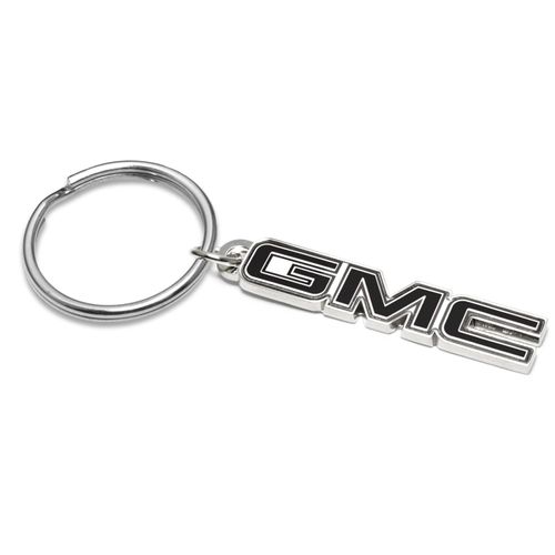 iPick Image for GMC Logo Shape 3D Die-Cut Metal Key Chain Key-Charm, Official Licensed