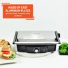 Stainless Steel Panini Press Electric with Adjustable Temperature Settings and N
