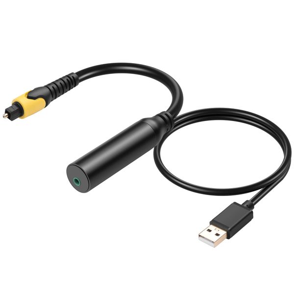 CERRXIAN Digitales optisches Koaxialkabel Spdif auf Analog AUX 3,5 mm Spdif auf Buchse 3,5 mm optisches Koaxialkabel mit USB-Stromkabel