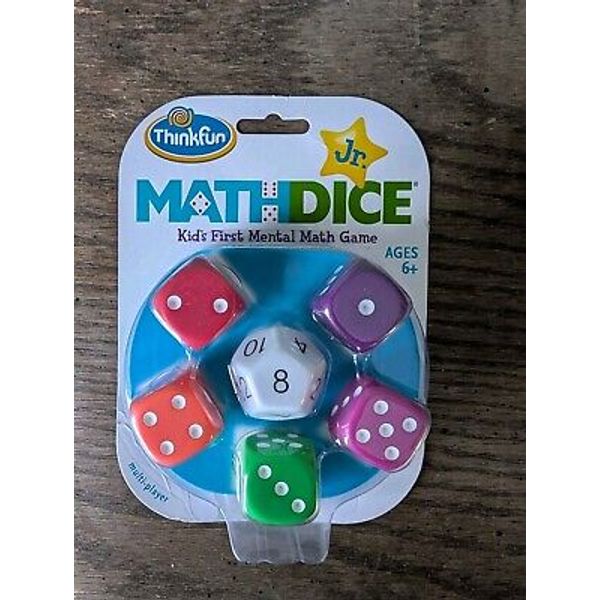 Thinkfun Jr. Math Dice Game Kids First Mental Math Game Ages 6+ NEW SEALED