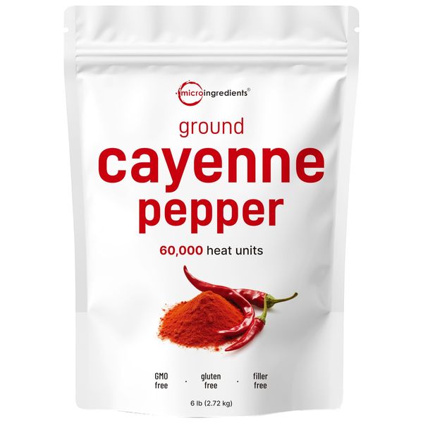 Ground Cayenne Pepper , 6lbs (60,000 SHU Heat) | Premium Source for Spice & S...