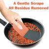 Pan Scraper, 10 Pcs Plastic, Non Scratch for Cast Iron, Pot and Pan Cleaning, Sturdy Scraper Kitchen Tool-Orange