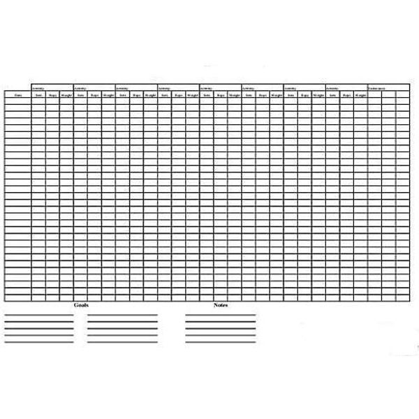 HUGE 22 x 34 Laminated Reusable Exercise Workout Wall Chart Planner & Tracking - Track Your Progress + Dry Erase Pen