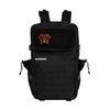 Rubber Patch with Velcro, Patch for Backpacks and Vests Cross Training and Gym (Fireman Skull)