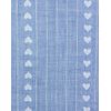 Costume Scarf Plain with Hearts and Glitter Stripes – Accessory Cloth Fringe Stole – Choice of Colours, lightblue