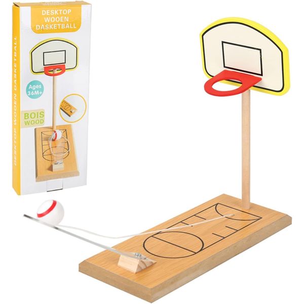 Table Top Mini Basketball Game Set-Tabletop Wooden Board Mini Arcade Desktop Tiny Basketball Shooting Alley Office Desk Stress Relief Gadgets Small Finger Toys Fun Gag Gifts for Kids Teens Boy