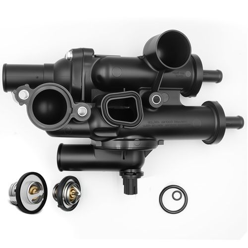 ONHUMILLION Thermostat Housing Assembly W/Sensor 68003582AB Compatible with Dodge/Chrysler & Jeep - Journey 09-20/Avenger 09-14/Compass Patriot 07-17/Caliber/Sebring, 200 - DOHC 4Cyl 2.4L 2.0L