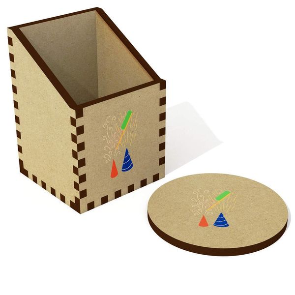 Azeeda 'Fireworks Exploding With Colour ' Desk Tidy/Pencil Holder (DT00110802)
