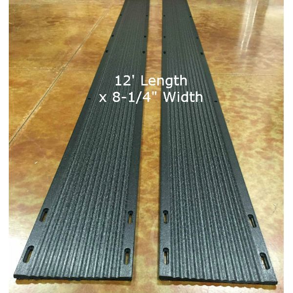 E-Z Off Snowmobile Trailer Ski Guides - 12 Foot Length x 8-1/4 Inch Width - Pair