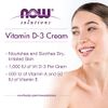 NOW Solutions, Vitamin D-3 Cream 1,000 IU Per Gram, High-Potency, Intense Moisture, 4-Ounce