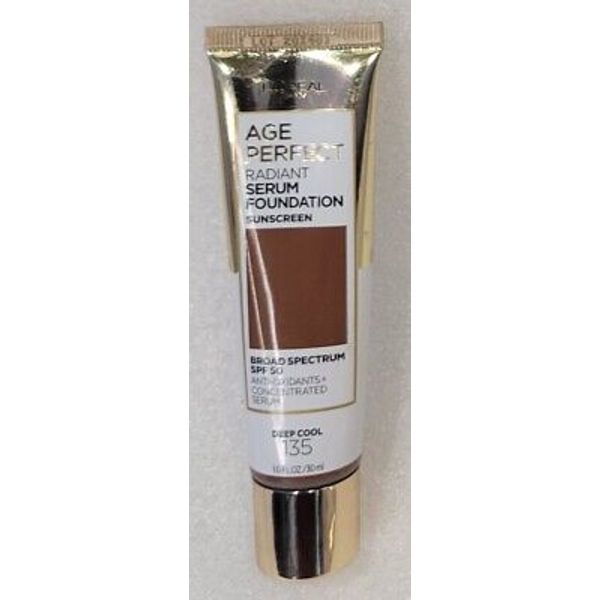 L'OREAL AGE PERFECT RADIANT SERUM FOUNDATION SPF 50 SUNSCREEN 135 DEEP COOL