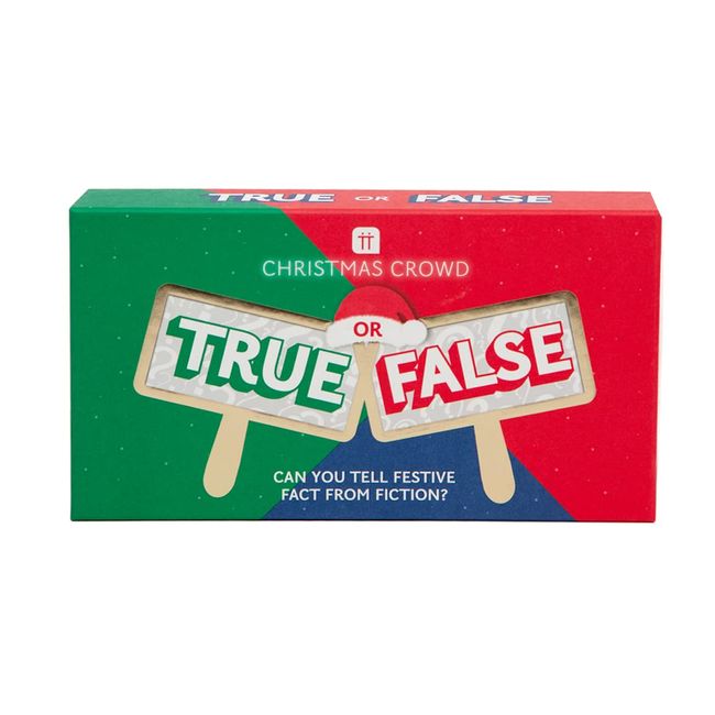 Talking Tables True or False Christmas Trivia Fun Games For Families, Kids, Adults, Office Party Entertainment, Stocking Filler, Xmas Eve Box Filler, Gifts for Him or Her