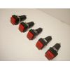 5X Pack Momentary 2 Pins Push Button Power Switch 3A 250V Squared Red Lot On Off